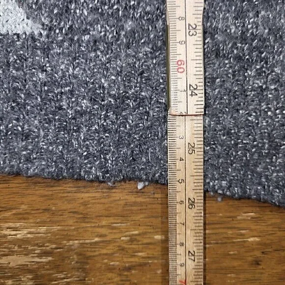 Erika II Collection Womens 2X Black Gray Long Sleeve Top Sweater Angora Blend - Picture 7 of 10